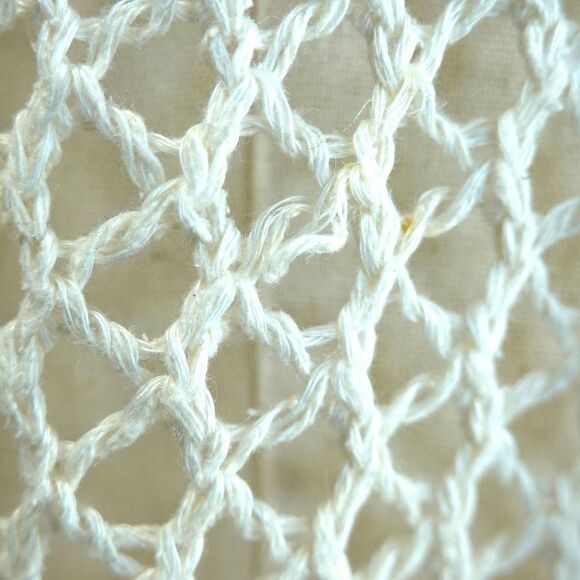 360 Sweater Sweater Open Crochet Knit Design Silk and Linen Size Small - Picture 10 of 15